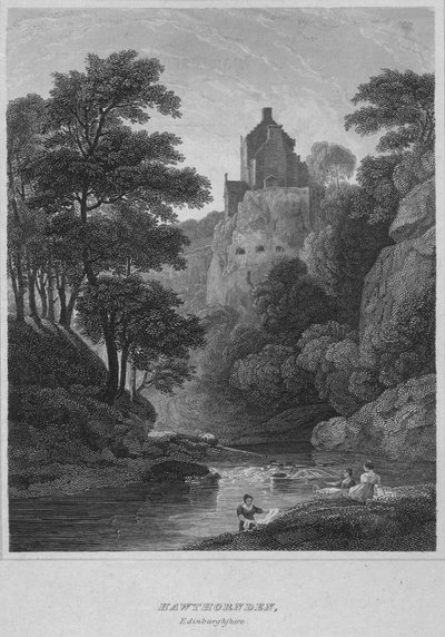 Hawthornden, Edinburghshire, 1814 av John Greig