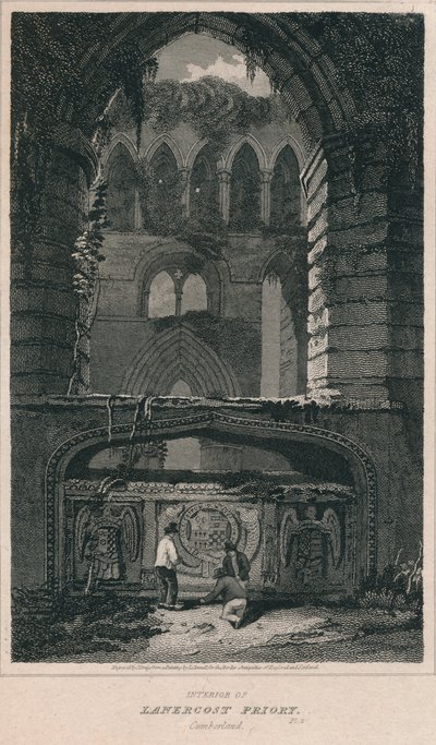 Interiör av Lanercost Priory. Cumberland, 1814 av John Greig