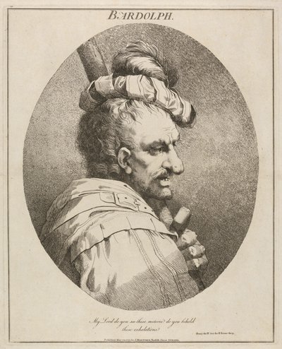 Bardolph, "Henry IV", del II, akt II, scen IX av John Hamilton Mortimer