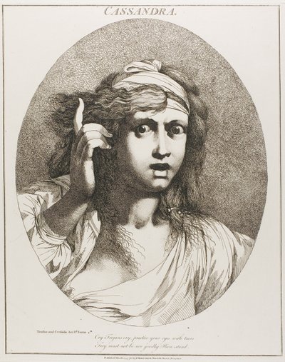 Cassandra, från Twelve Characters från Shakespeare av John Hamilton Mortimer