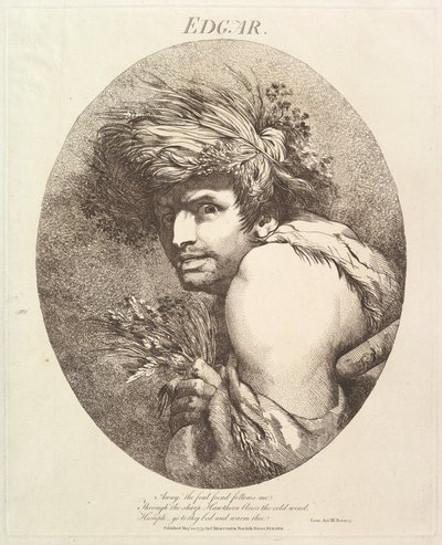 Edgar tolv karaktärer från Shakespeare, 20 maj 1775. av John Hamilton Mortimer