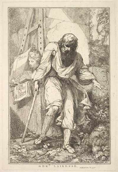 Gerard Lairesse från Femton Etchings Dedicated to Sir Joshua Reynolds, 8 december 1778. av John Hamilton Mortimer