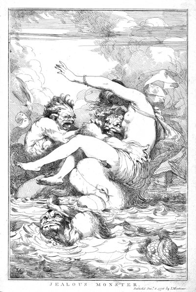 Svartsjukt monster, 1778 av John Hamilton Mortimer