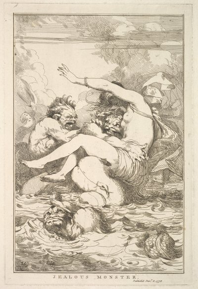 Svartsjukt monster från femton etsningar tillägnad Sir Joshua Reynolds, 8 december 1778. av John Hamilton Mortimer