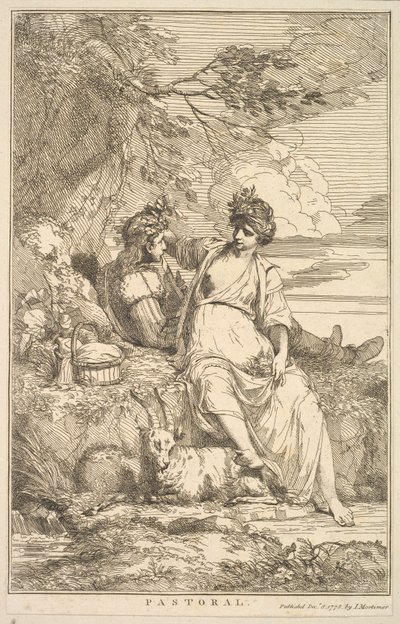 Pastoral från femton etsningar tillägnad Sir Joshua Reynolds, 8 december 1778. av John Hamilton Mortimer