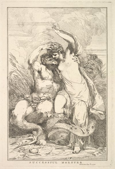 Framgångsrik monster från femton etsningar tillägnad Sir Joshua Reynolds, 8 december 1778. av John Hamilton Mortimer