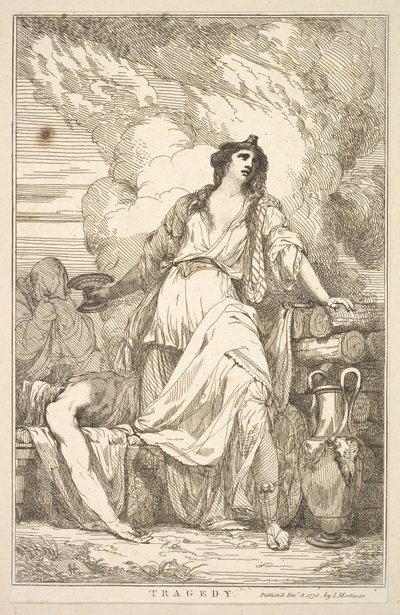 Tragedi från femton etsningar tillägnad Sir Joshua Reynolds, 8 december 1778. av John Hamilton Mortimer
