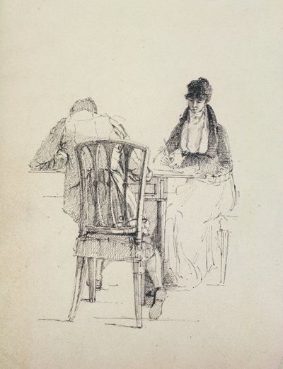 En man som läser, ca 1804-30 av John Harden