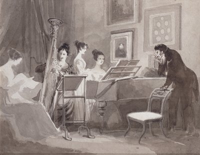 En musikalisk kväll (bläck på papper) av John Harden
