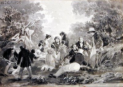 En picknick vid sjön av John Harden