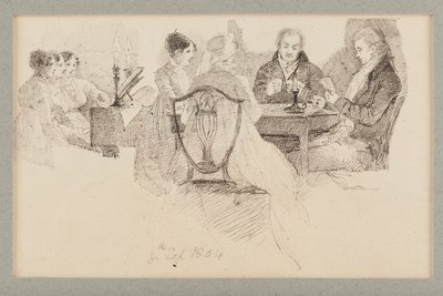 An Evenings Entertainment, 1804 (penna och bläck på papper) av John Harden