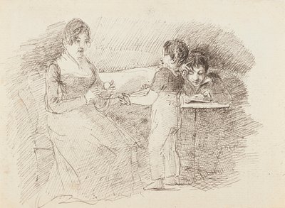 Pojke som håller ull, 1843 av John Harden