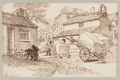 Vagnar i Ambleside, Cumbria, 1823 av John Harden