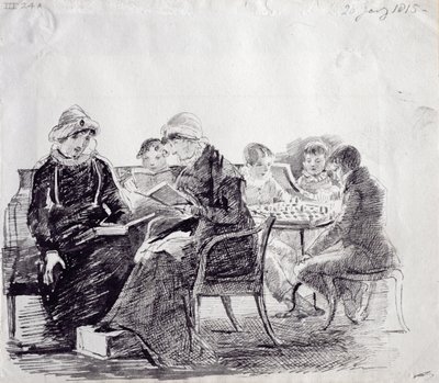 Koncentration, 1815 (penna och bläck på papper) av John Harden