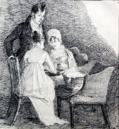 Brädspelet (penna och bläck på papper) av John Harden