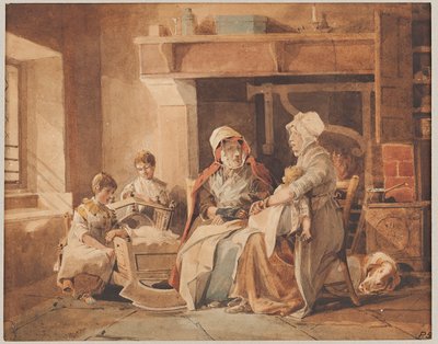 The Village Doctores, 1820 (wc on paper)swed av John Harden