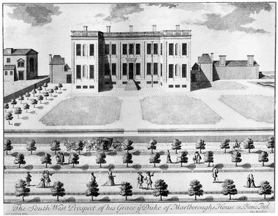 Marlborough House från sydväst, 1600-talet, 1908. av John Harris