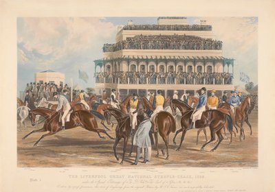 En av en uppsättning av fyra: The Liverpool Great National Steeple-Chase av John Harris