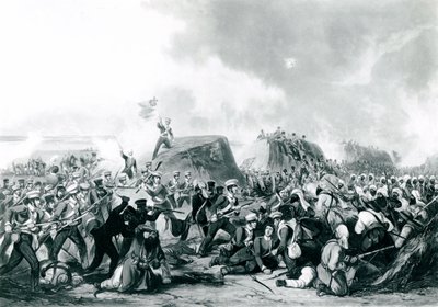 Slaget vid Sobraon 10 februari 1846 av John Harris