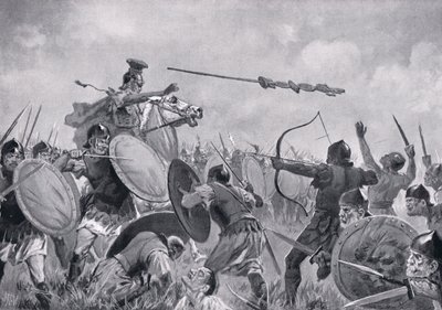 En romersk strid med Volscians av John Harris Valda