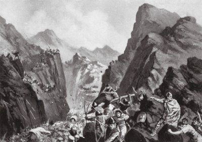 Förintelsen av den grekiska armén, 811 (litografi) av John Harris Valda