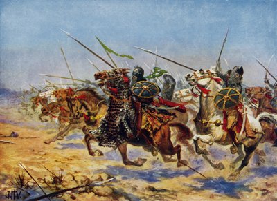 Cavalry of Shahrbaraz laddar (färg litho) av John Harris Valda
