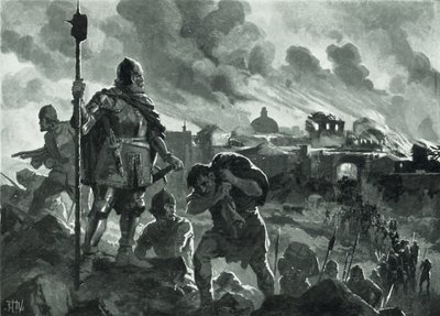 Ivan den svarte satte eld på Zhabliak, 1484 av John Harris Valda