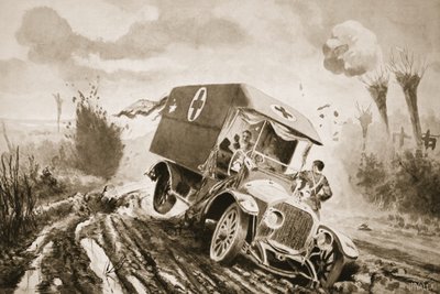 Menig Adams gick till hjälp av de sårade i en motorambulans som hade kört in i ett granathål under beskjutning av John Harris Valda