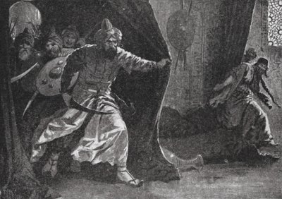 Kungliga gardets revolt i Damaskus (litografi) av John Harris Valda