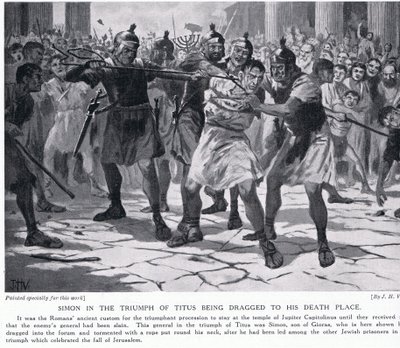 Simon i triumfen när Titus släpas till sin död. av John Harris Valda