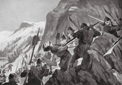 Slaget vid Morgarten av John Harris Valda