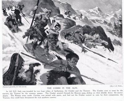 Cimbri i Alperna av John Harris Valda