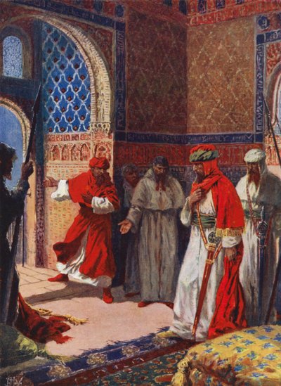 Boabdils sista råd i Alhambra av John Harris Valda