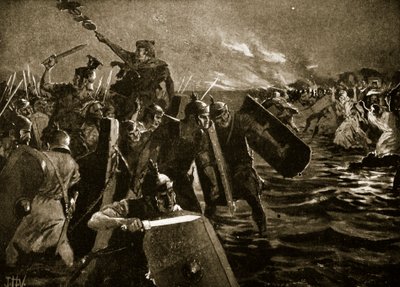 Den romerska attacken på Anglesey av John Harris Valda