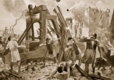 The Siege of Aquileia, 238 AD, illustration från 
