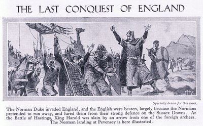 Den sista erövringen av England 1066 AD, c.1950 av John Harris Valda