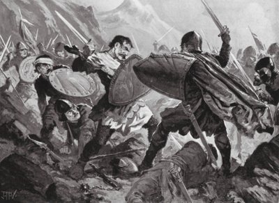 Tsar Michael Shishman av Bulgarien dödad i slaget vid Velbuzhd av John Harris Valda