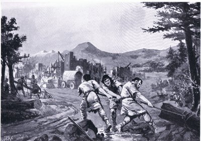 Wallachiska bergsmän grundade en stad på 800-talet, från Hutchinsons History of the Nations av John Harris Valda