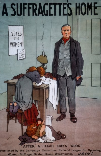 A Suffragettes Home / J. Hassall / Affisch, 20. Jahrhundert av John Hassall