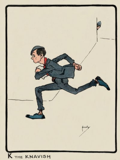 K the Knavish / J. Hassall / teckning, 1903 av John Hassall