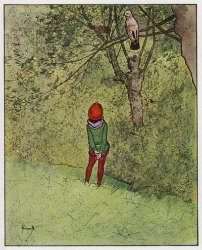 Jay (färg litho) av John Hassall