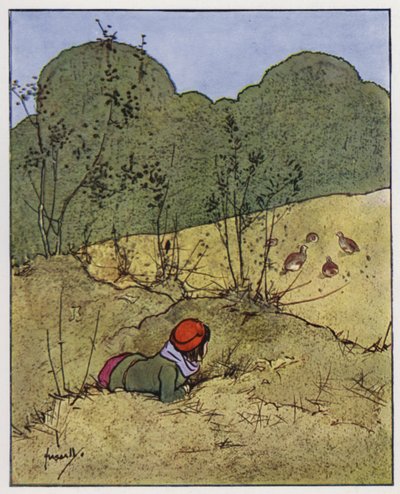 Rapphönan (färg litho) av John Hassall