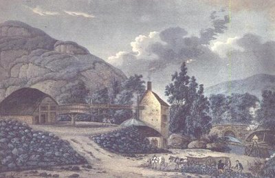 Coal Works - en vy nära Neath i Glamorganshire, södra Wales av John Hassell
