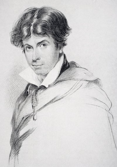 James Henry Leigh Hunt (1784-1859) 44 år, graverad av Henri Meyer (1844-99) från 