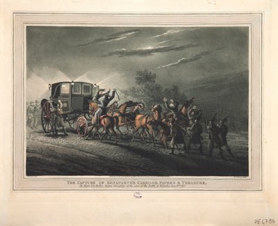 Fångandet av Bonapartes vagn, papper och skatter av major Von Keller, 1816 av John Heaviside Clark