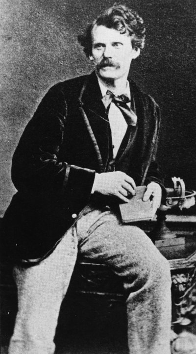Daniel Dunglas Home (bw foto) av John Hector Cutten