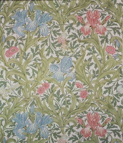 Iris tapet, designad av John Henry Dearle (1860-1932) för Morris und Company, 1902 av John Henry Dearle