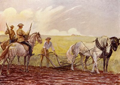 Canadian Mounted Police (färg litho) av John Henry Frederick (after) Bacon
