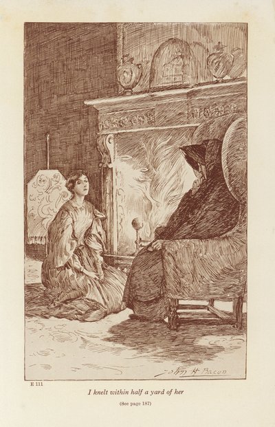 Illustration till Jane Eyre av Charlotte Bronte (litografi) av John Henry Frederick (after) Bacon