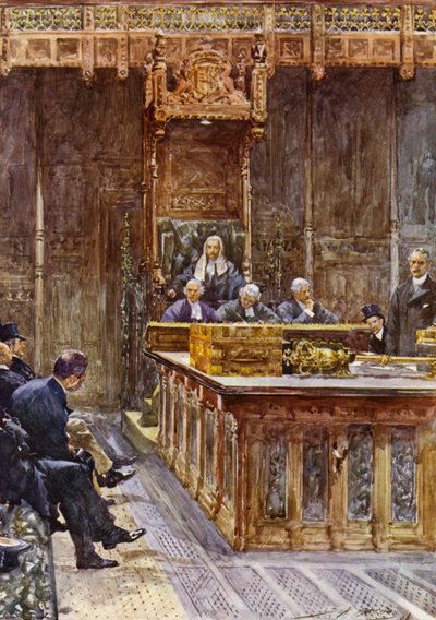 Talaren för underhuset (färg litho) av John Henry Frederick (after) Bacon